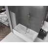 Mexen Velar L parawan nawannowy 2-skrzydłowy rozsuwany 70 x 150 cm, szron, złoty - 896-070-003-31-50
