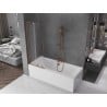 Mexen Velar L parawan nawannowy 2-skrzydłowy rozsuwany 70 x 150 cm, szron, różowe złoto - 896-070-003-31-60