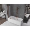 Mexen Velar L parawan nawannowy 2-skrzydłowy rozsuwany 70 x 150 cm, szron, miedź szczotkowana - 896-070-003-31-65