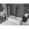 Mexen Velar L kahe tiivaga vannitoa ekraan, 70 x 150 cm, matt, must - 896-070-003-31-70