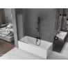 Mexen Velar L parawan nawannowy 2-skrzydłowy rozsuwany 70 x 150 cm, szron, gun metal - 896-070-003-31-95