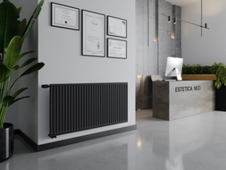 Mexen CVH10 Hygiene Plate Radiator 400 x 3000 mm, Bottom Connection, 1296 W, Anthracite - W610H-040-300-66