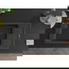 Mexen Elias granieten gootsteen 1-komor met druiprek 795 x 480 mm, zwart gespikkeld, zwarte sifon - 6511791005-76-B