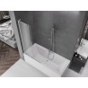 Mexen Velar L parawan nawannowy 2-skrzydłowy rozsuwany 90 x 150 cm, szron, chrom - 896-090-003-31-01