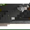 Mexen Elias granieten gootsteen 1-kompartement met afdruiprek 795 x 480 mm, zwart, zwarte sifon - 6511791005-77-B
