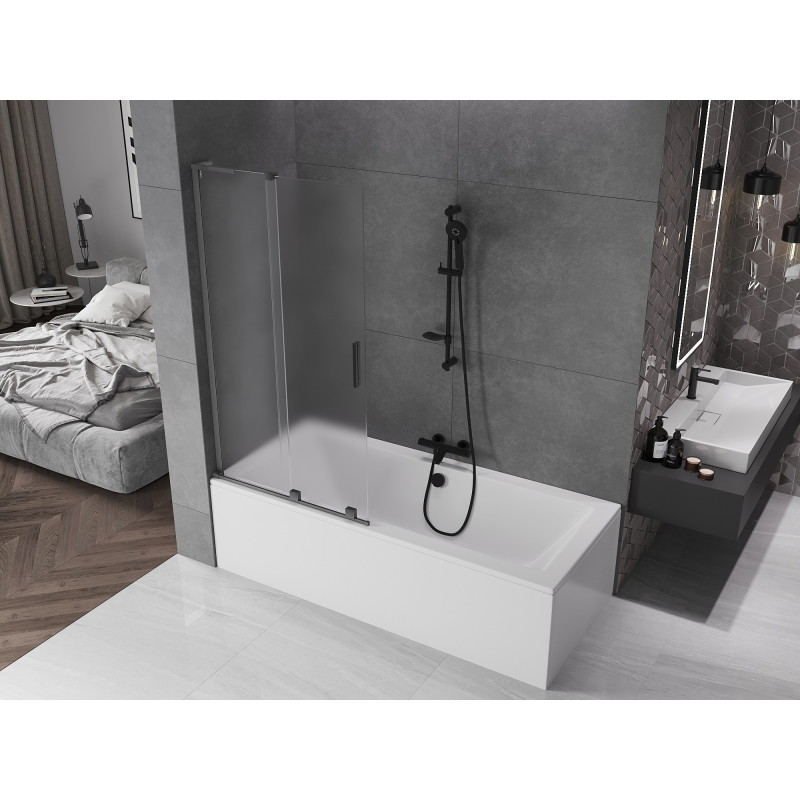 Mexen Velar L vanni ekraan, 2-osaline lükanduks 95 x 150 cm, matistatud, grafiithall harjatud - 896-095-003-31-66