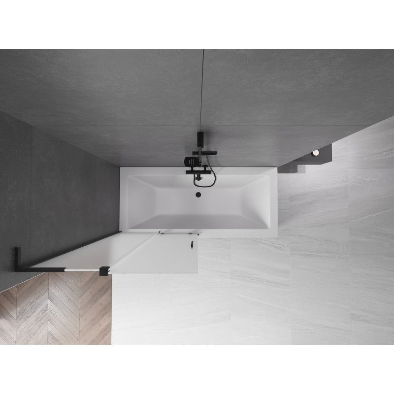 Mexen Velar L divkāršu bīdāms vannas ekrāns 90 x 150 cm, matēts, melns - 896-090-003-31-70