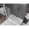Mexen Velar L 2-panel sliding bath screen 100 x 150 cm, frosted, chrome - 896-100-003-31-01