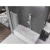 Mexen Velar L 2-wing sliding bath screen 100 x 150 cm, frosted, white - 896-100-003-31-20