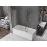 Mexen Velar L parawan nawannowy 2-skrzydłowy rozsuwany 100 x 150 cm, szron, złoty szczotkowany - 896-100-003-31-55