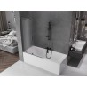 Mexen Velar L vannitoa liuguks 2-osaline 100 x 150 cm, härmatis, gun metal - 896-100-003-31-95