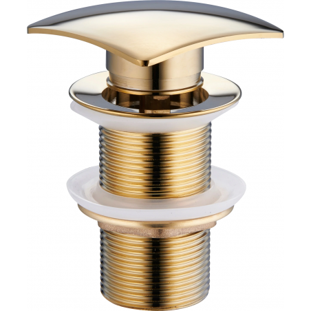 Mexen Klick-Klack-Abflussstopfen quadratisch, gold - 79916-50