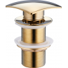 Mexen Klick-Klack-Abflussstopfen quadratisch, gold - 79916-50