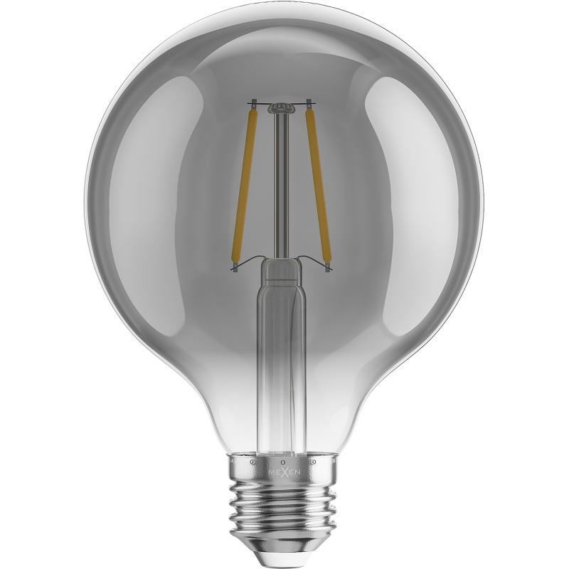 Mexen Vintis żarówka filament LED E27, G95, 2W, Ciepła - 2200K, 150 lm, smoke - L157-E27-0222-70
