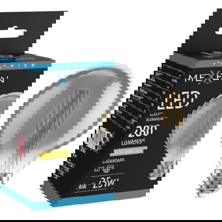 Mexen Vintis LED Filament Glühbir E27, G95, 4W, Waarm - 2200K, 280 lm, smoke - L157-E27-0422-70