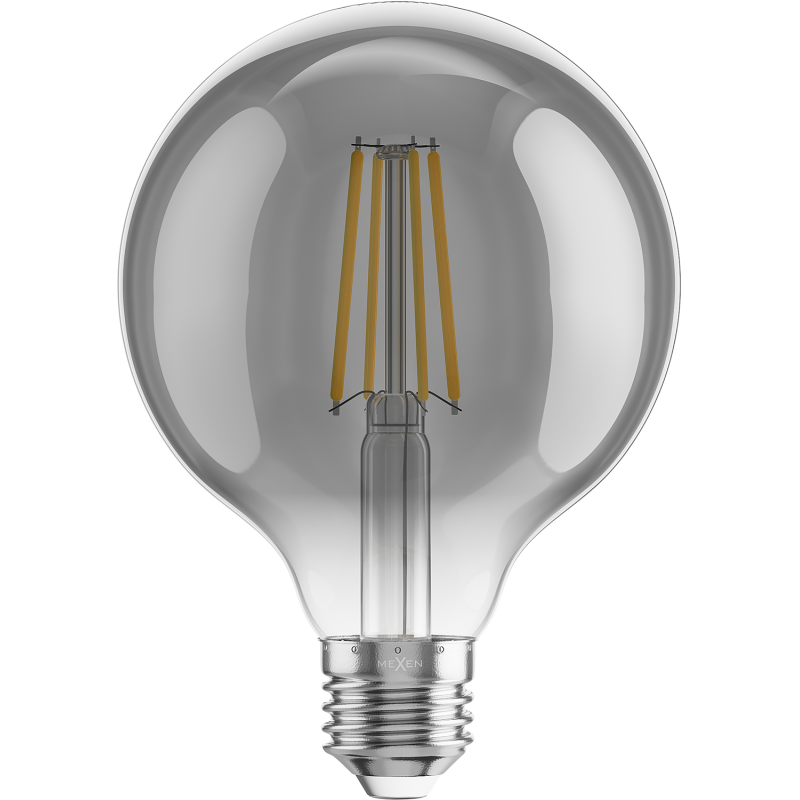 Mexen Vintis żarówka filament LED E27, G95, 8W, Ciepła - 2200K, 600 lm, smoke - L157-E27-0822-70
