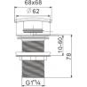 Mexen Klick-Klack-Abfluss quadratisch, schwarz - 79916-70