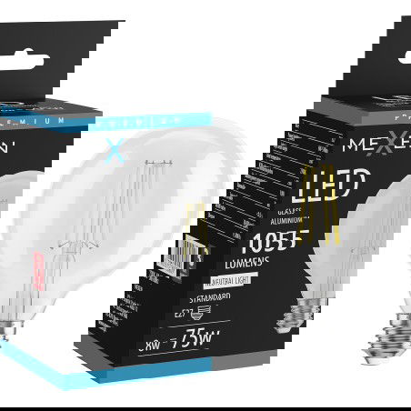 Mexen Vintis LED-Filament-Glühbirne E27, G95, 8W, Neutral - 4000K, 1055 lm, klar - L157-E27-0840-00