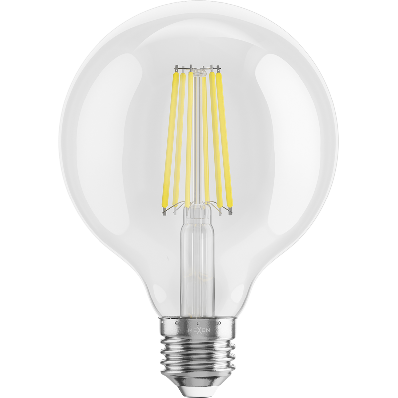 Mexen Vintis żarówka filament LED E27, G95, 10W, Neutralna - 4000K, 1320 lm, clear - L157-E27-1040-00