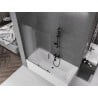 Mexen Velar L 2-krilni klizni paravan za kadu 110 x 150 cm, mat, gun metal - 896-110-003-31-95