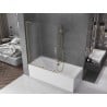 Mexen Velar L parawan nawannowy 2-skrzydłowy rozsuwany 120 x 150 cm, szron, złoty - 896-120-003-31-50