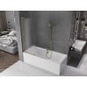 Mexen Velar L parawan nawannowy 2-skrzydłowy rozsuwany 120 x 150 cm, szron, złoty - 896-120-003-31-50