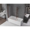 Mexen Velar L parawan nawannowy 2-skrzydłowy rozsuwany 120 x 150 cm, szron, miedź szczotkowana - 896-120-003-31-65