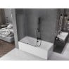 Mexen Velar L parawan nawannowy 2-skrzydłowy rozsuwany 120 x 150 cm, szron, gun gray szczotkowany - 896-120-003-31-66