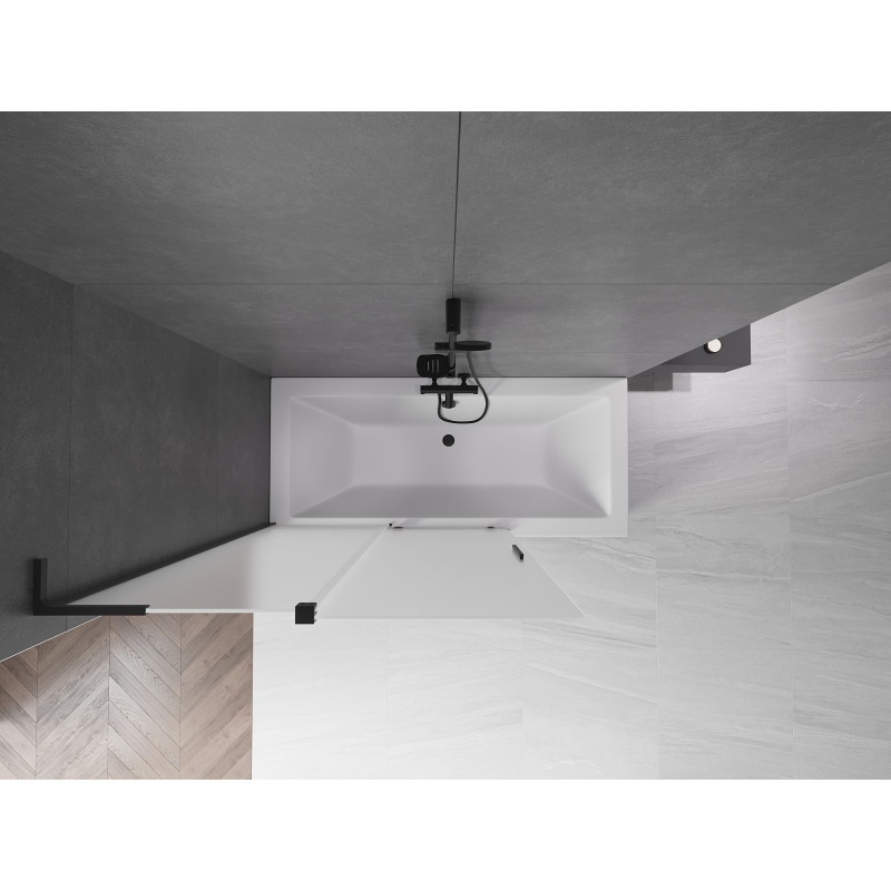 Mexen Velar L vannitoa kahetiivaline lükanduks 120 x 150 cm, härmatis, must - 896-120-003-31-70