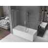 Mexen Velar L dvodijelna klizna paravana za kadu 120 x 150 cm, mat, brušeni nikal - 896-120-003-31-97