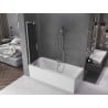 Mexen Velar L parawan nawannowy 2-skrzydłowy rozsuwany 70 x 150 cm, grafit, chrom - 896-070-003-41-01