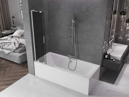 Mexen Velar L parawan nawannowy 2-skrzydłowy rozsuwany 70 x 150 cm, grafit, chrom - 896-070-003-41-01