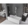 Mexen Velar L parawan nawannowy 2-skrzydłowy rozsuwany 70 x 150 cm, grafit, biały - 896-070-003-41-20