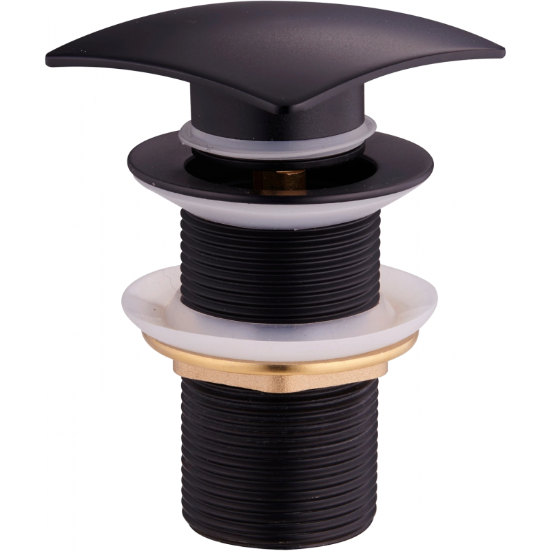 Mexen Klick-Klack-Abfluss quadratisch, schwarz - 79916-70