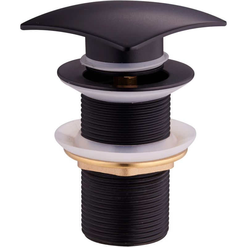 Mexen square click-clack plug, black - 79916-70