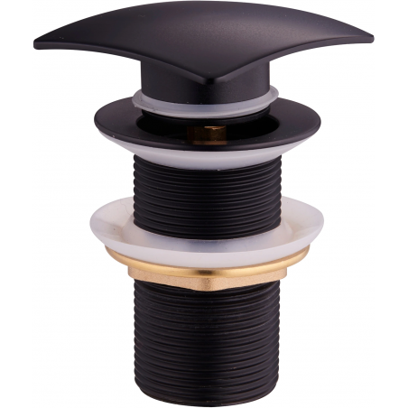 Mexen Klick-Klack-Abfluss quadratisch, schwarz - 79916-70