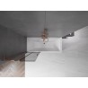 Mexen Velar L parawan nawannowy 2-skrzydłowy rozsuwany 75 x 150 cm, grafit, różowe złoto - 896-075-003-41-60