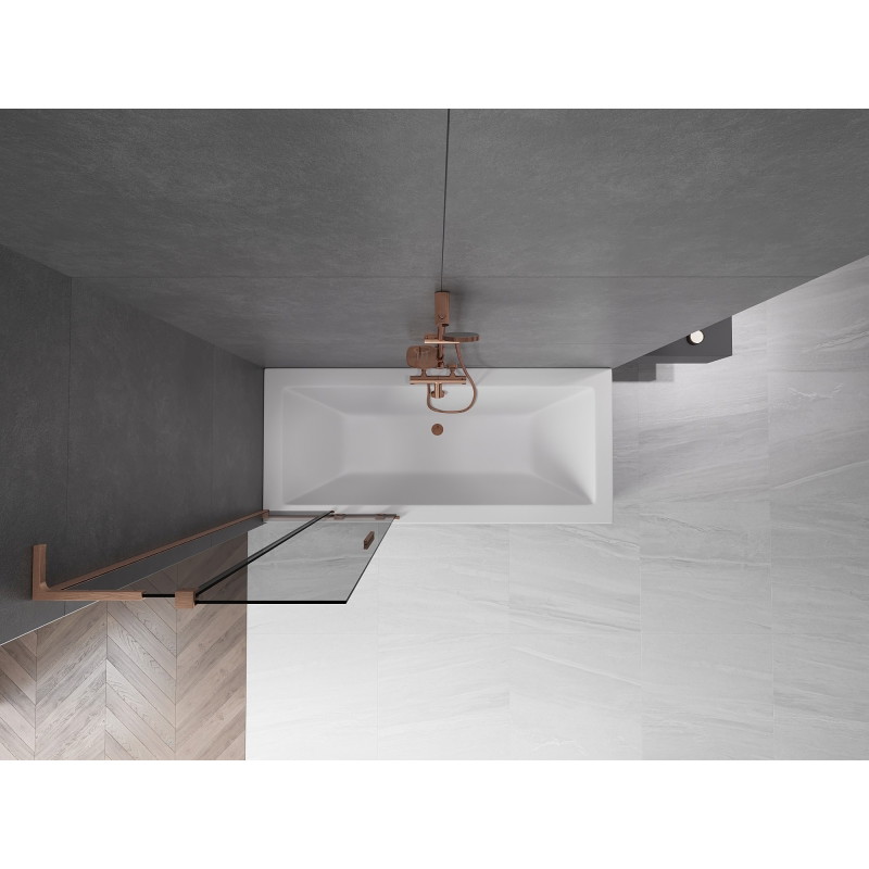 Mexen Velar L klizni paravan s 2 krila 75 x 150 cm, grafit, brušeni bakar - 896-075-003-41-65