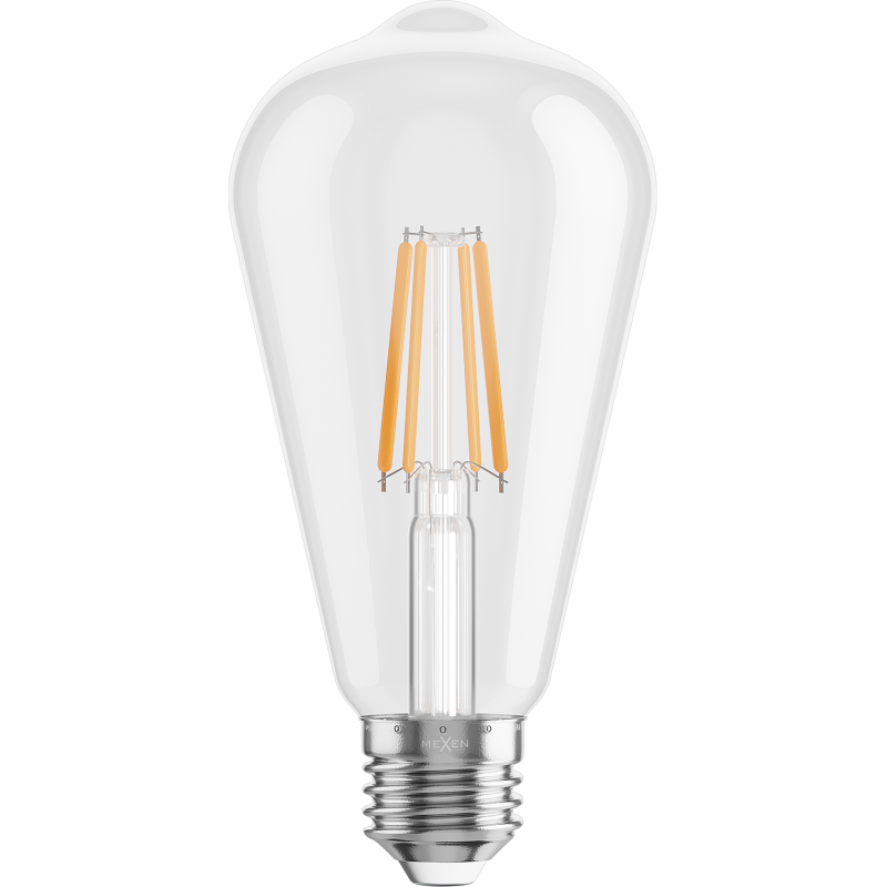 Mexen Vintis LED filament bulb E27, ST64, 4W, Warm - 2200K, 470 lm, clear - L152-E27-0422-00