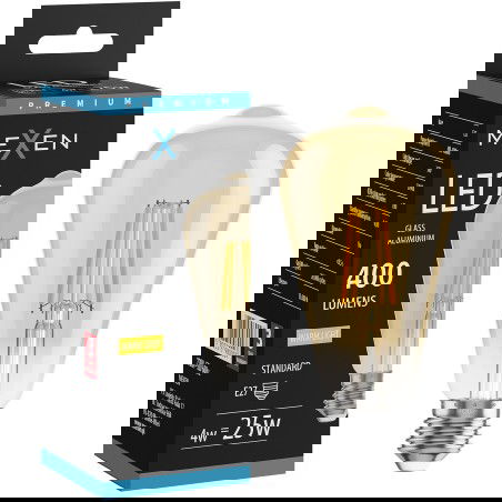 Mexen Vintis LED filament žarnica E27, ST64, 4W, Topla - 2200K, 400 lm, jantar - L152-E27-0422-50
