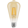 Mexen Vintis Bombilla LED de filamento E27, ST64, 4W, Cálida - 2200K, 400 lm, ámbar - L152-E27-0422-50