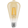 Mexen Vintis LED-filamentlampa E27, ST64, 4W, Varm - 2200K, 400 lm, amber - L152-E27-0422-50