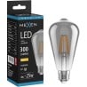 Mexen Vintis Ampoule filament LED E27, ST64, 4W, Chaude - 2200K, 300 lm, fumée - L152-E27-0422-70
