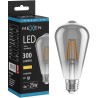 Mexen Vintis Bombilla LED de filamento E27, ST64, 4W, Cálida - 2200K, 300 lm, humo - L152-E27-0422-70