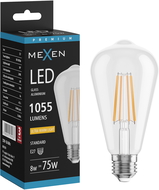 Mexen Vintis Ampoule filament LED E27, ST64, 8W, Chaude - 2200K, 1055 lm, clair - L152-E27-0822-00