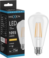 Mexen Vintis LED filamentpirn E27, ST64, 8W, Soe - 2200K, 1055 lm, läbipaistev - L152-E27-0822-00