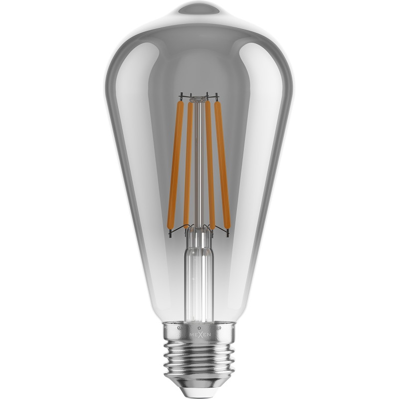 Mexen Vintis LED filamentlampa E27, ST64, 8W, Varm - 2200K, 600 lm, rök - L152-E27-0822-70