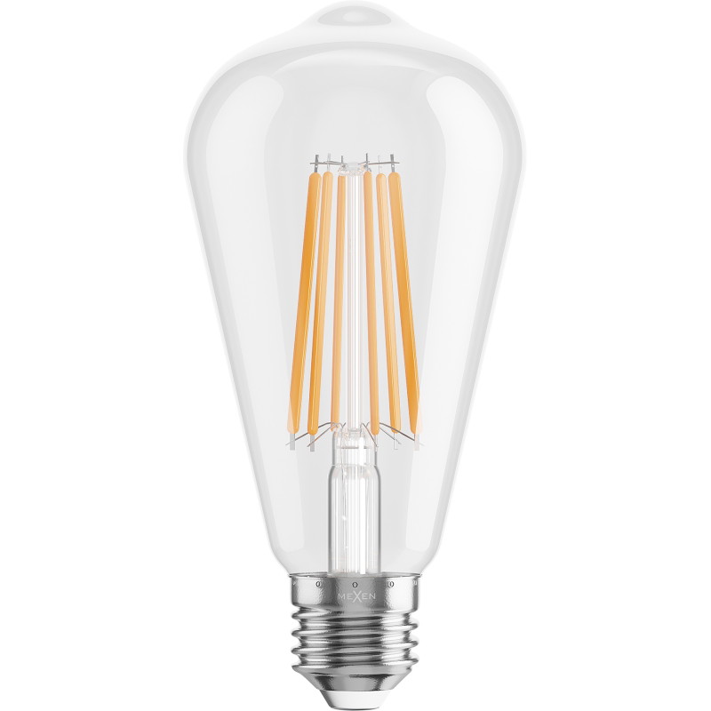 Mexen Vintis Filament LED-glödlampa E27, ST64, 10W, Varm - 2200K, 1320 lm, klar - L152-E27-1022-00
