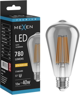 Mexen Vintis LED-filamentpirn E27, ST64, 10W, soe - 2200K, 780 lm, suitsutatud - L152-E27-1022-70
