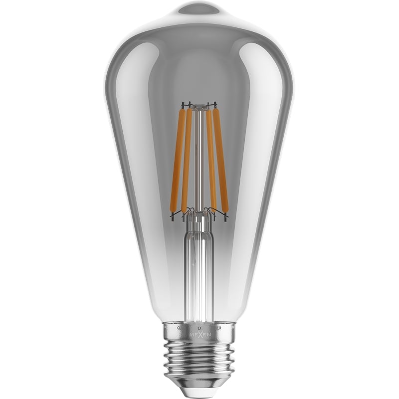 Mexen Vintis Bombilla de filamento LED E27, ST64, 4W, Cálida - 2700K, 300 lm, ahumada - L152-E27-0427-70